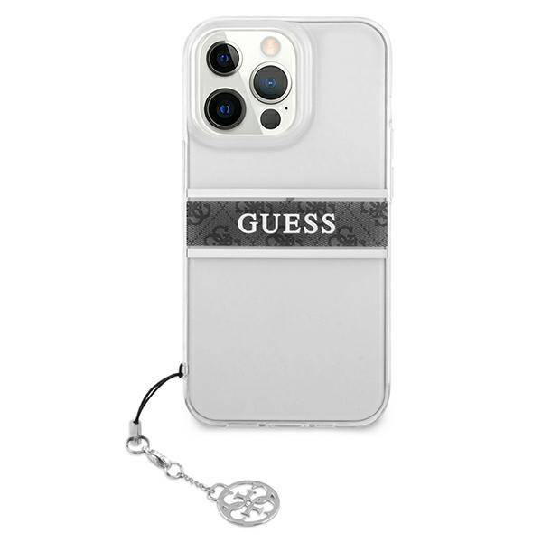 Torbica Guess 4G Stripe Charm za iPhone 13 Pro 6.1 siva (GUHCP13LKB4GGR)