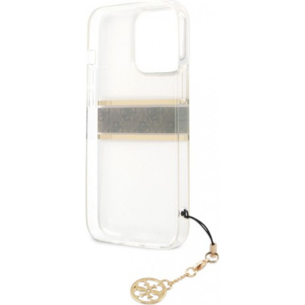 Torbica Guess 4G Stripe Charm za iPhone 13 Pro Max 6.7 braon (GUHCP13XKB4GBR)