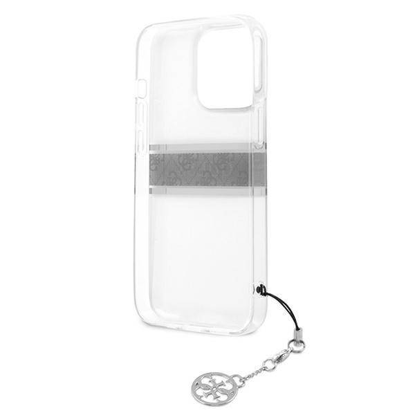 Torbica Guess 4G Stripe Charm za iPhone 13 Pro Max 6.7 siva (GUHCP13XKB4GGR)