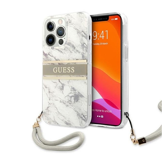 Torbica Guess Marble Strap za iPhone 13 Pro Max 6.7  siva (GUHCP13XKMABGR)