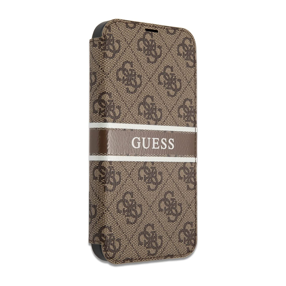 Torbica Guess Stripe Bk Pu za iPhone 13 Pro 6.1 braon (GUBKP13L4GDBR)