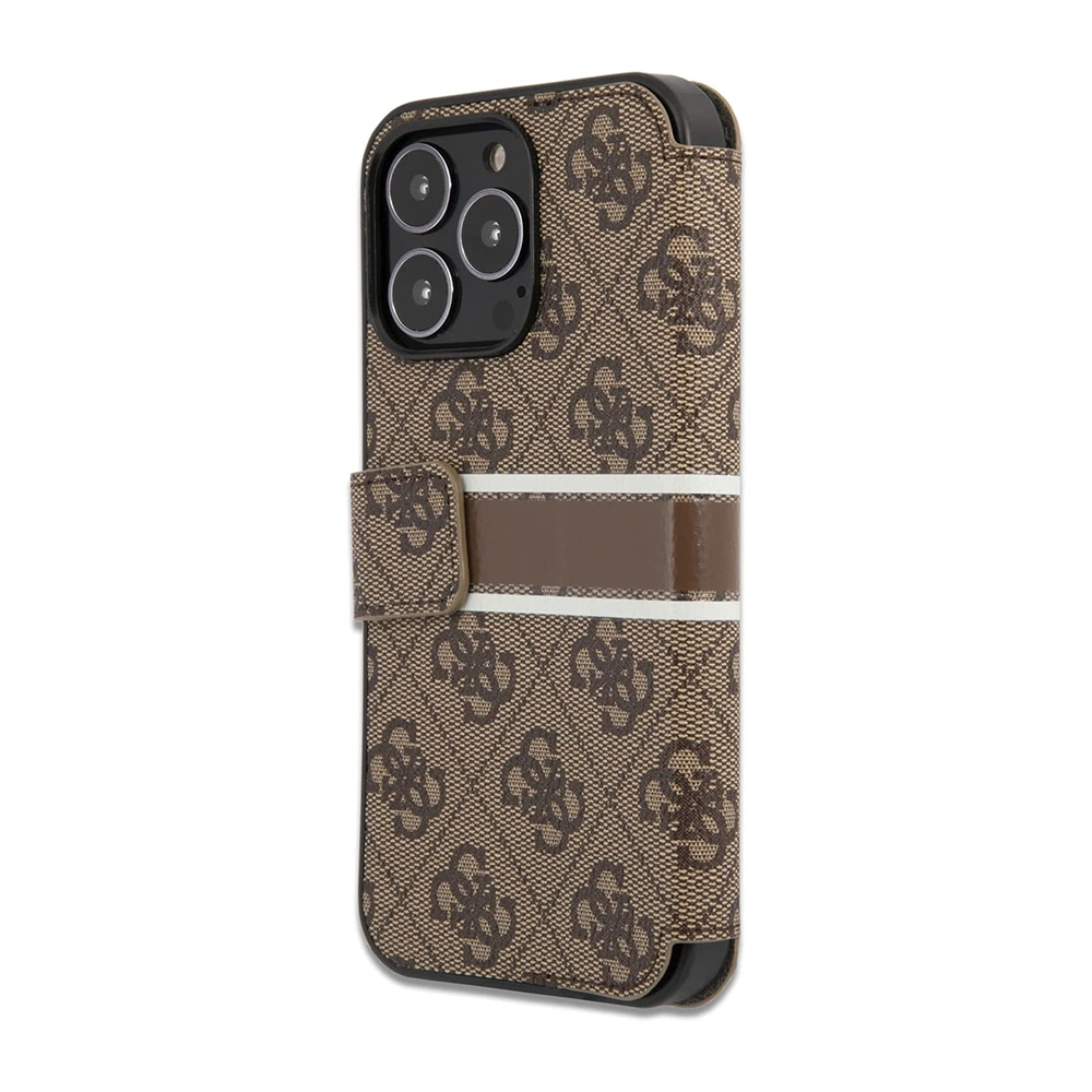Torbica Guess Stripe Bk Pu za iPhone 13 Pro 6.1 braon (GUBKP13L4GDBR)