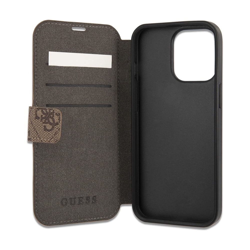 Torbica Guess Stripe Bk Pu za iPhone 13 Pro 6.1 braon (GUBKP13L4GDBR)