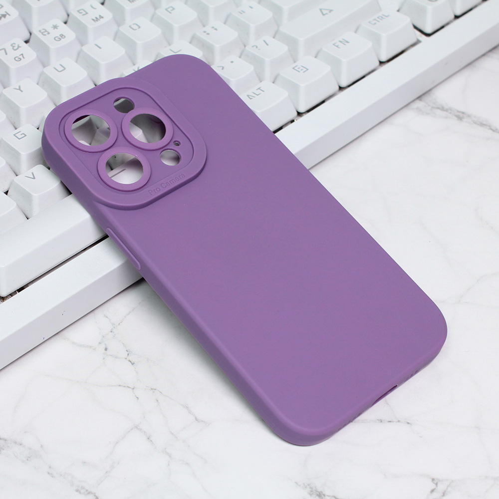 Torbica Silikon Pro Camera za iPhone 14 Pro 6.1 ljubicasta