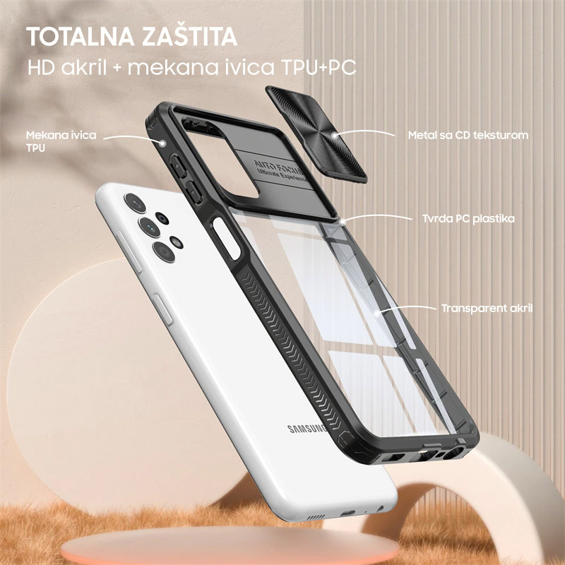 Torbica CamShield za Samsung S916B Galaxy S23 Plus crna