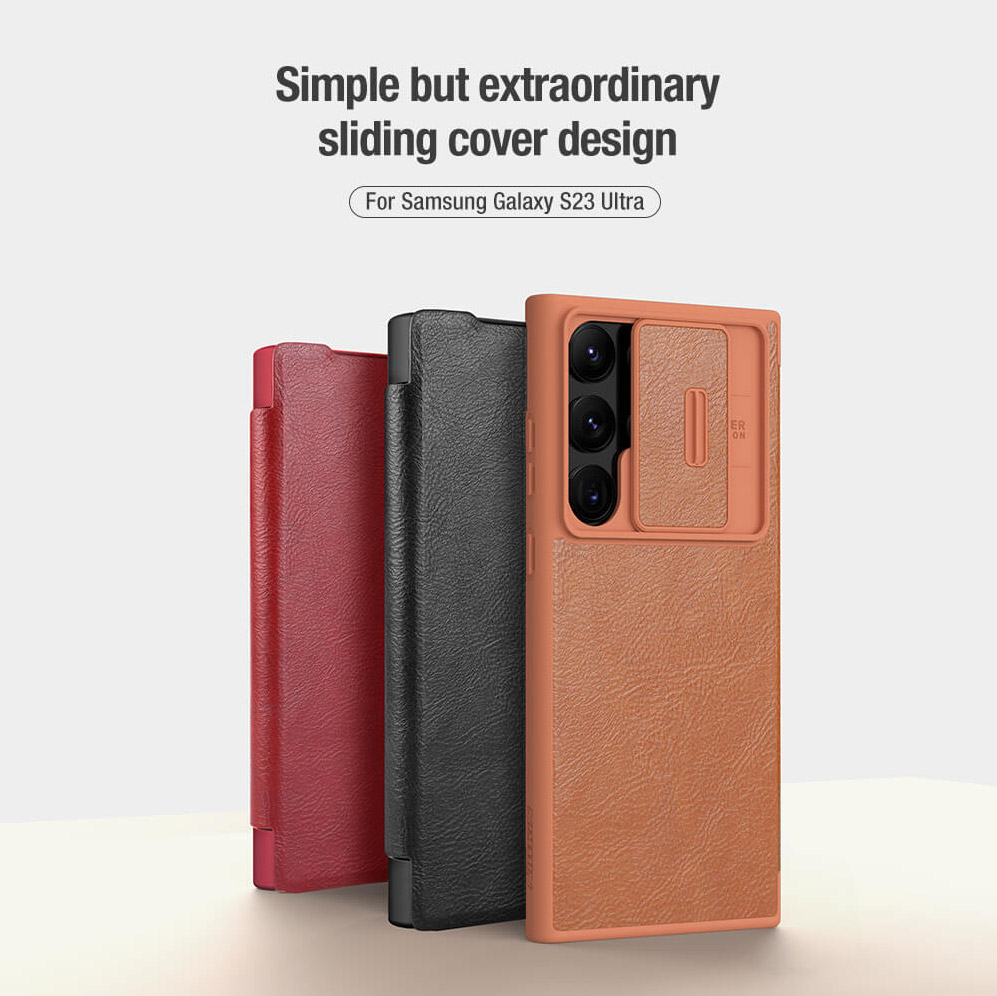 Torbica Nillkin Qin Pro Leather za Samsung S918B Galaxy S23 Ultra crna