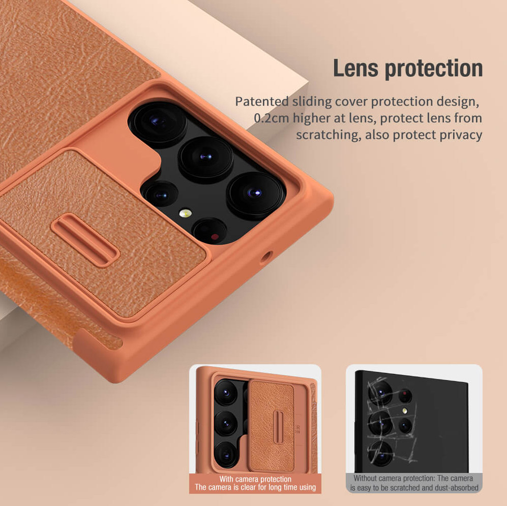 Torbica Nillkin Qin Pro Leather za Samsung S918B Galaxy S23 Ultra crna