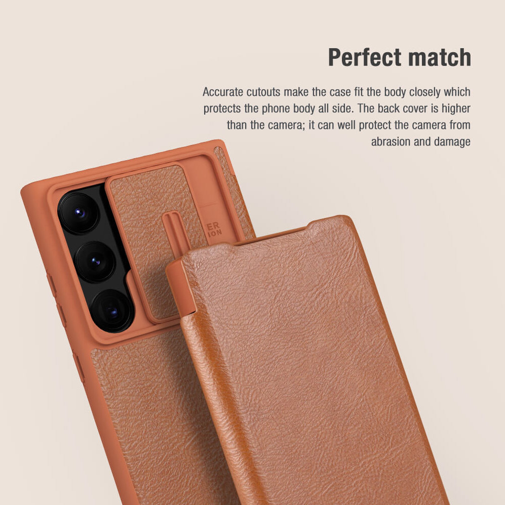 Torbica Nillkin Qin Pro Leather za Samsung S918B Galaxy S23 Ultra crna