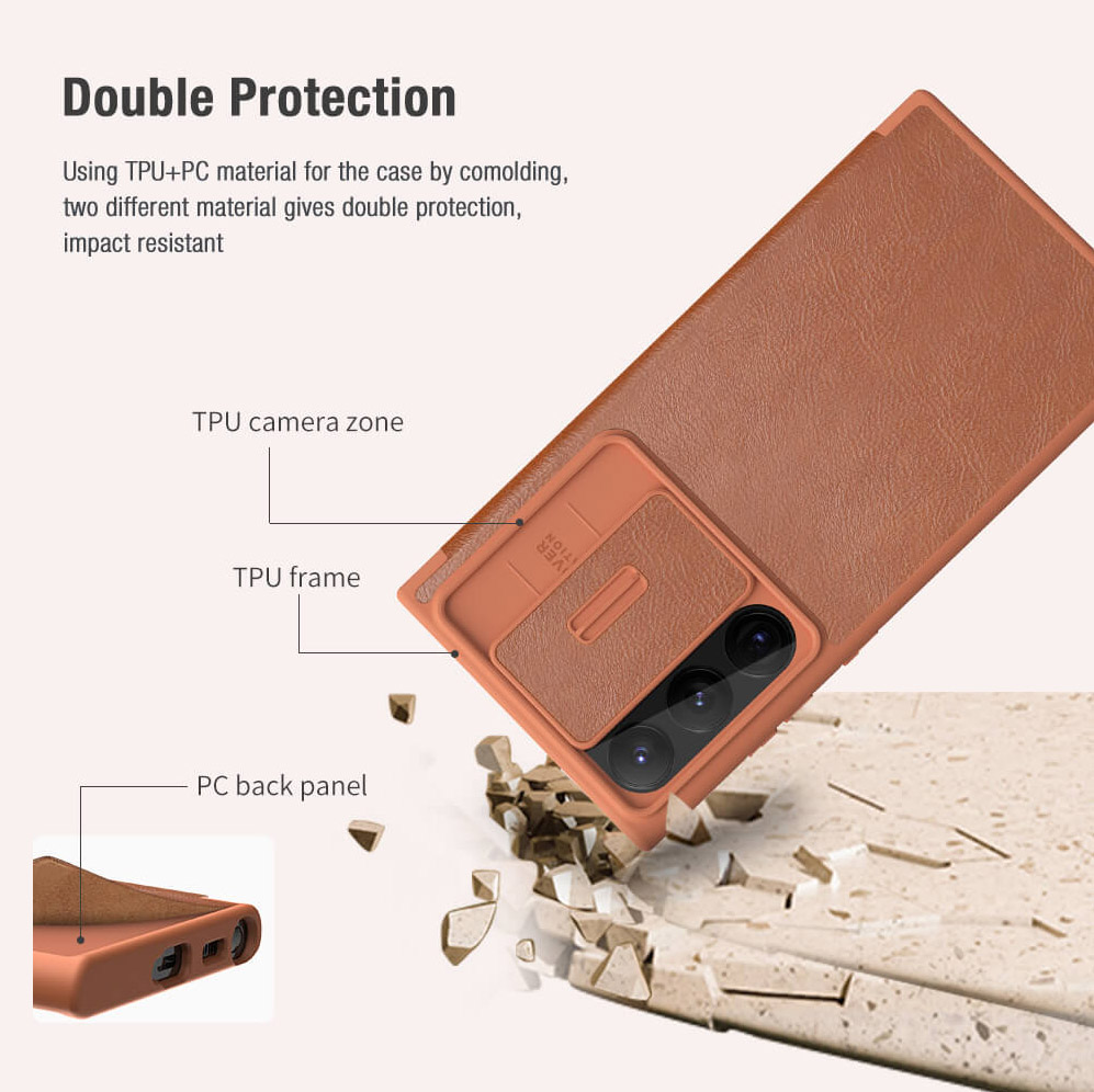 Torbica Nillkin Qin Pro Leather za Samsung S918B Galaxy S23 Ultra crna