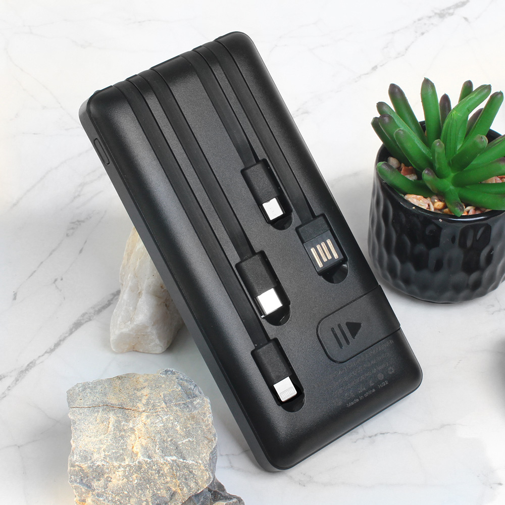 Power bank prenosiva baterija Oxpower PC4-1 4in1 5V 2A 10000 mAh crna