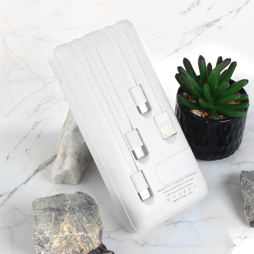 Power bank prenosiva baterija Oxpower PC4-2 4in1 5V 2A 20000 mAh bela