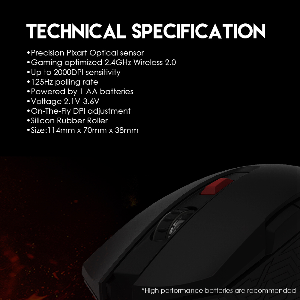 Mis Wireless Fantech WG10 Raigor II Space Edition