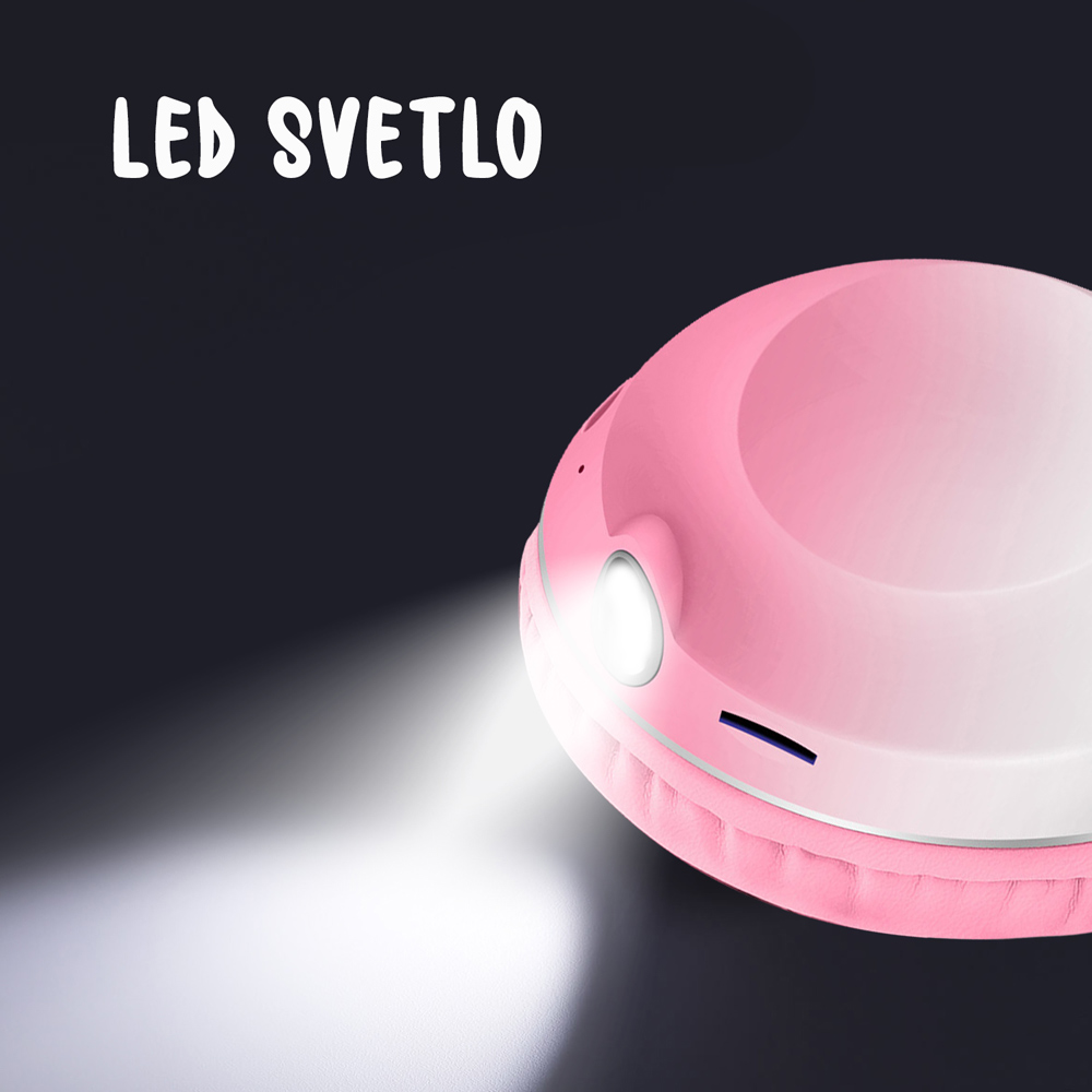 Bluetooth slusalice Cat Ear crne