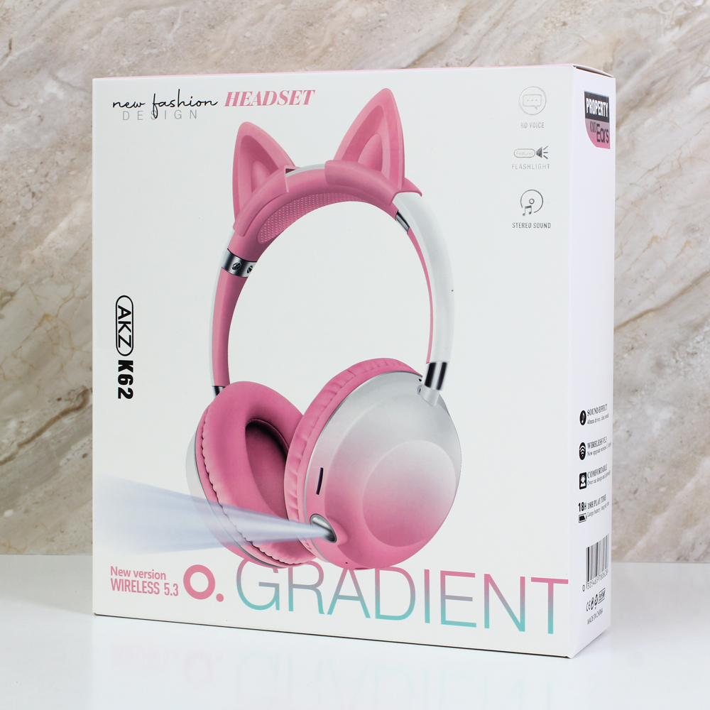 Bluetooth slusalice Cat Ear crne