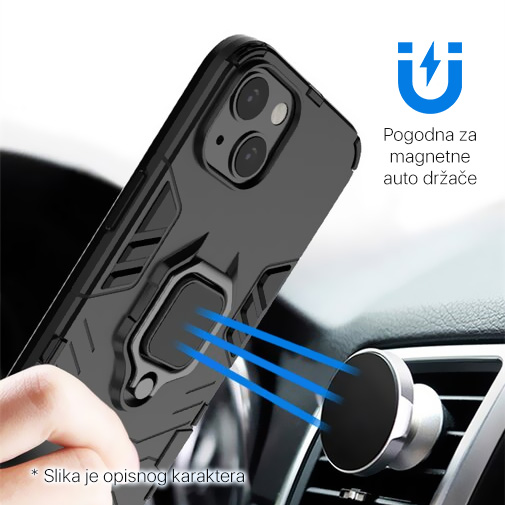 Torbica Cube Ring za Huawei Nova Y61 crna
