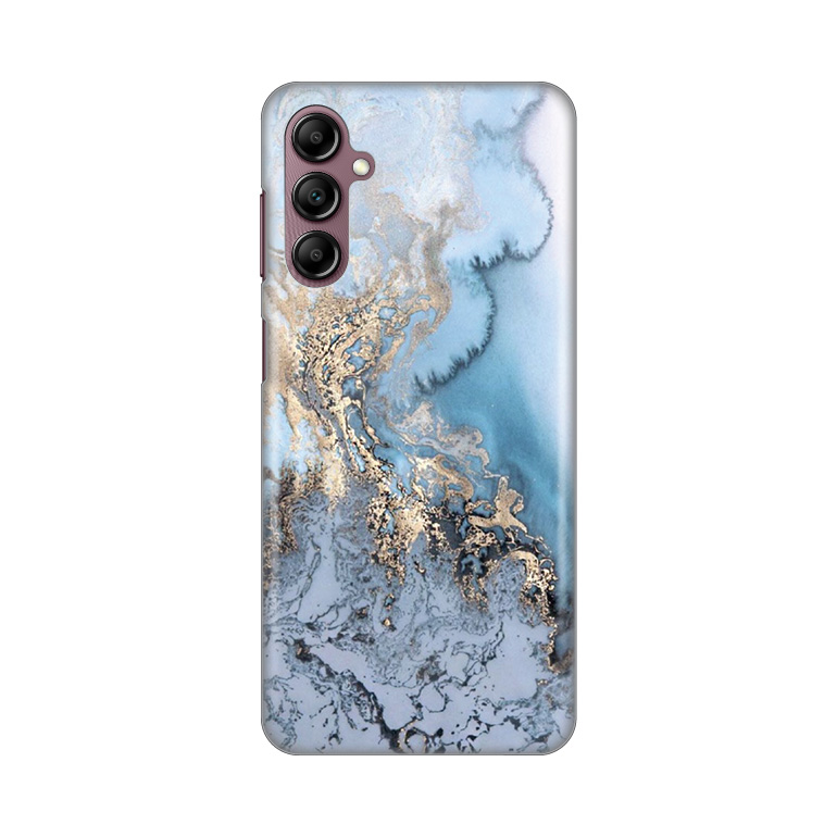 Torbica Silikonska Print za Samsung A146B Galaxy A14 4/5G Blue Gold Marble