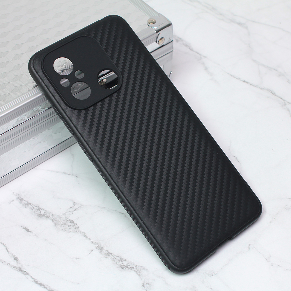 Torbica Carbon fiber za Xiaomi Redmi 12C crna