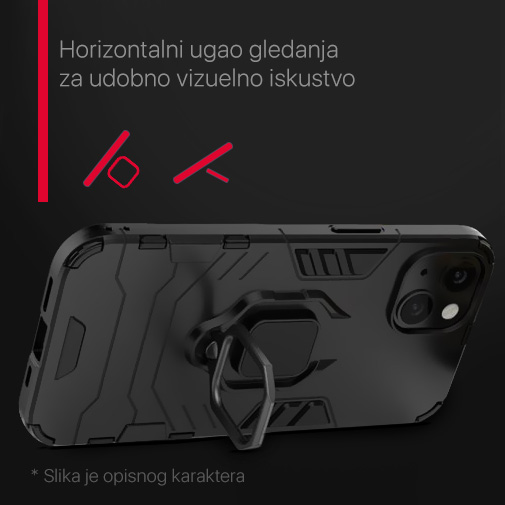 Torbica Cube Ring za Xiaomi Redmi 12C crna