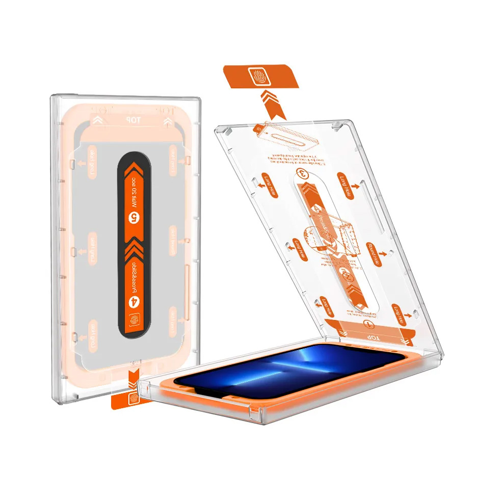 Zastitno Staklo Tempered glass 2.5D dust free Box za iPhone 14 Pro Max 6.7 crni