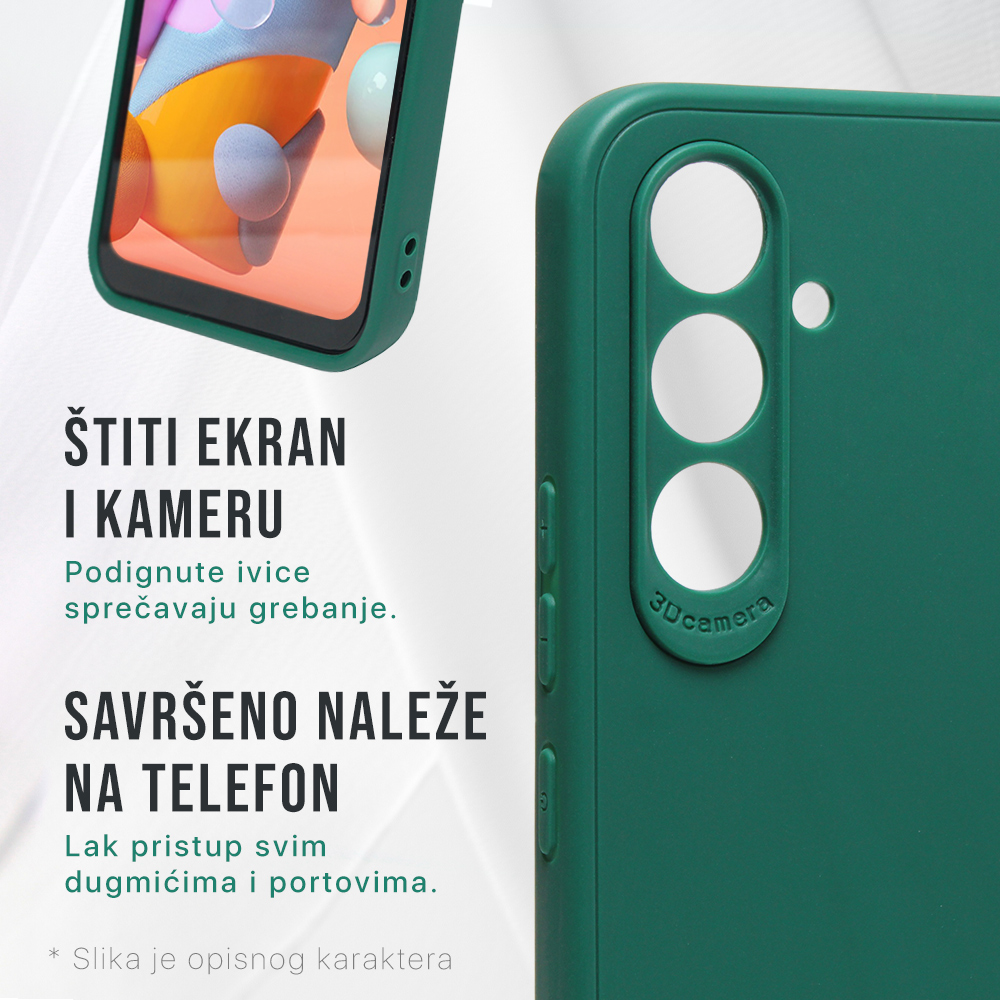 Torbica 3D Camera za Honor X8a tamno zelena
