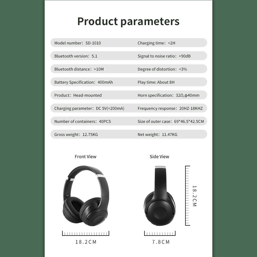 Bluetooth slusalice Sodo SD-1010 roze