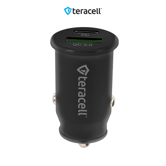 Auto punjac Teracell Evolution TC-10 PD 20W, USB QC3.0 15W crni