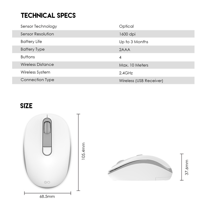 Kancelarijski mis Fantech W192 crni