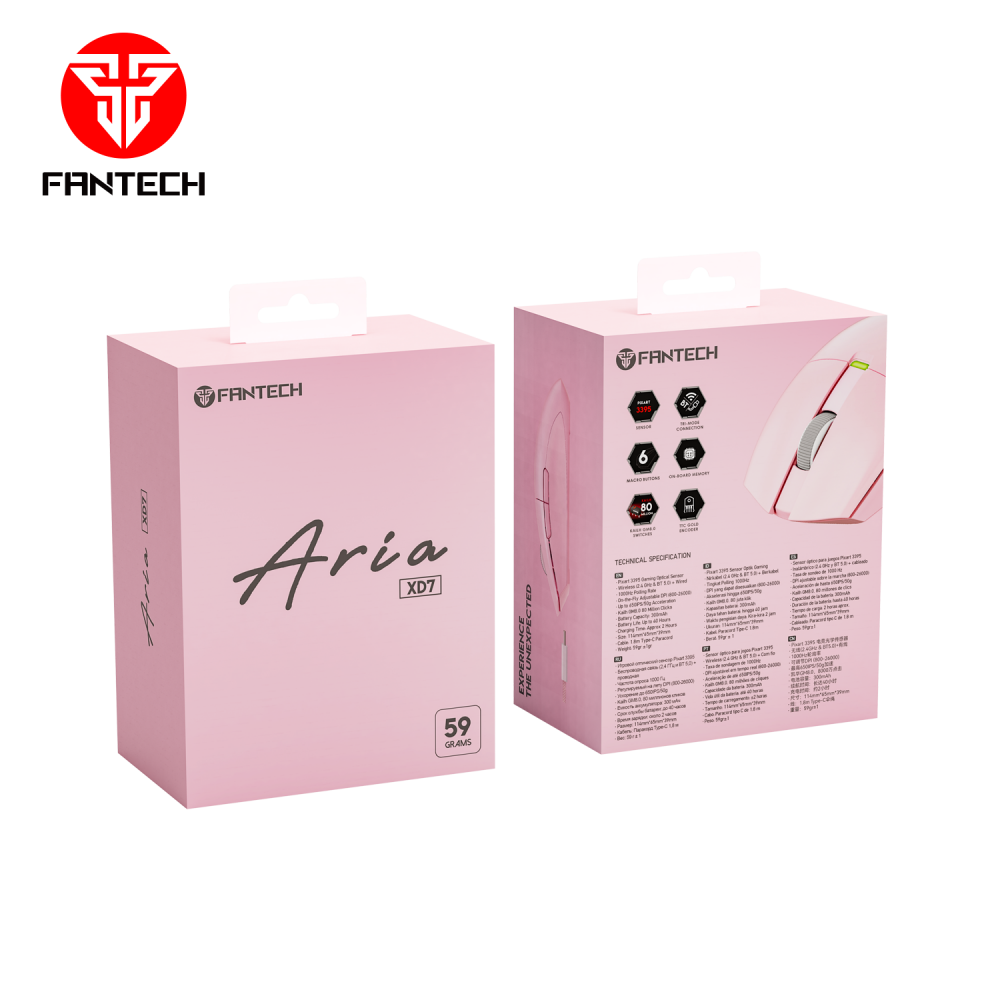 Mis Wireless Gaming Fantech XD7 Aria Sakura