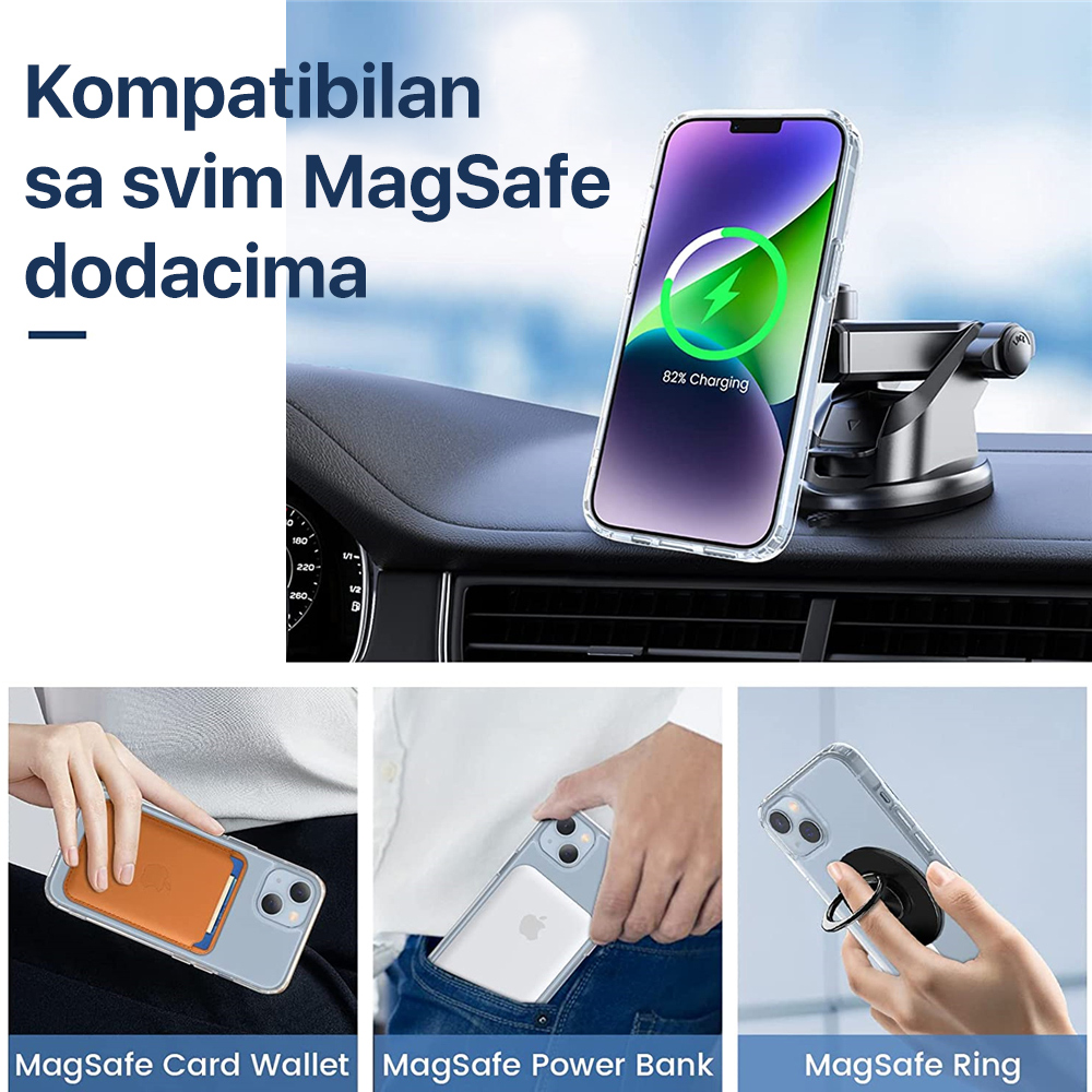 Torbica Magsafe za iPhone 15 Pro Max 6.7 transparent