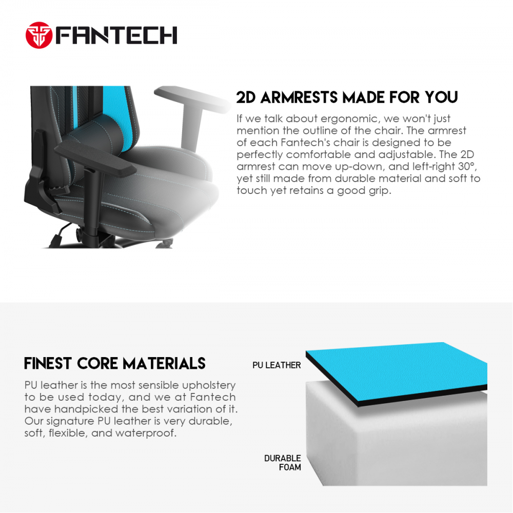 Stolica Gaming Fantech Korsi GC-191 siva