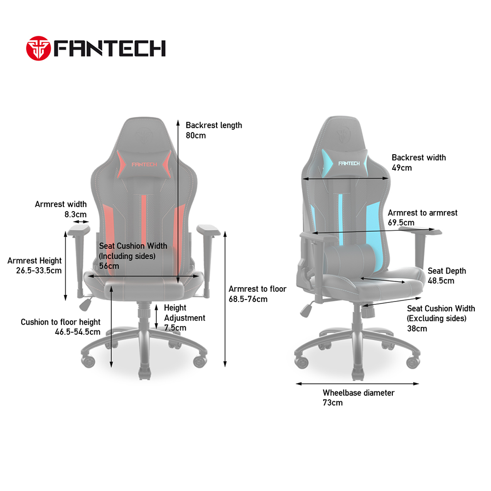 Stolica Gaming Fantech Korsi GC-191 siva