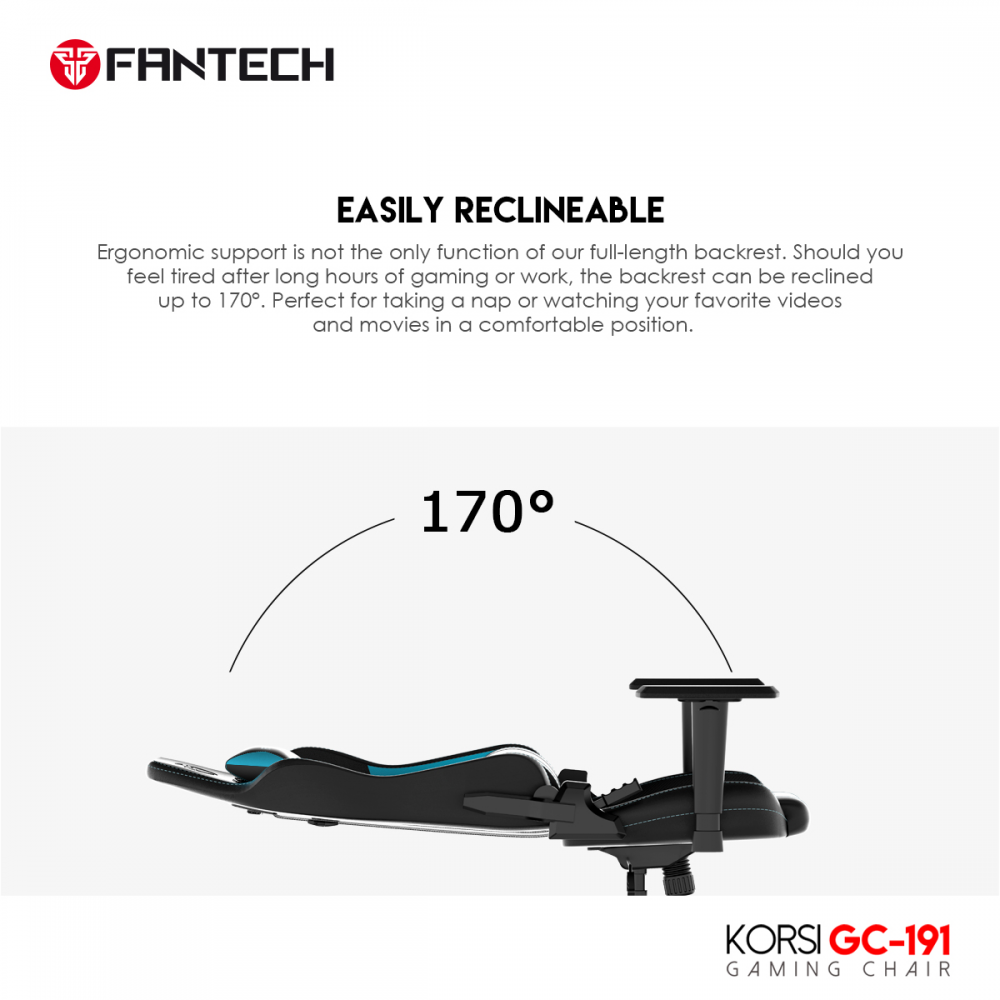 Stolica Gaming Fantech Korsi GC-191 siva