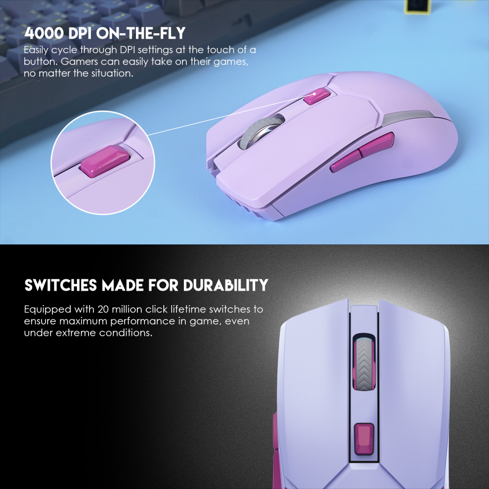 Mis Wireless Gaming Fantech WGC2 Venom II ljubicasti