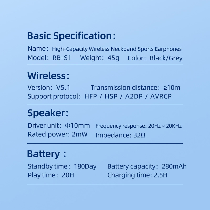 Slusalice REMAX Wireless Neckband Sports RB-S1 crne