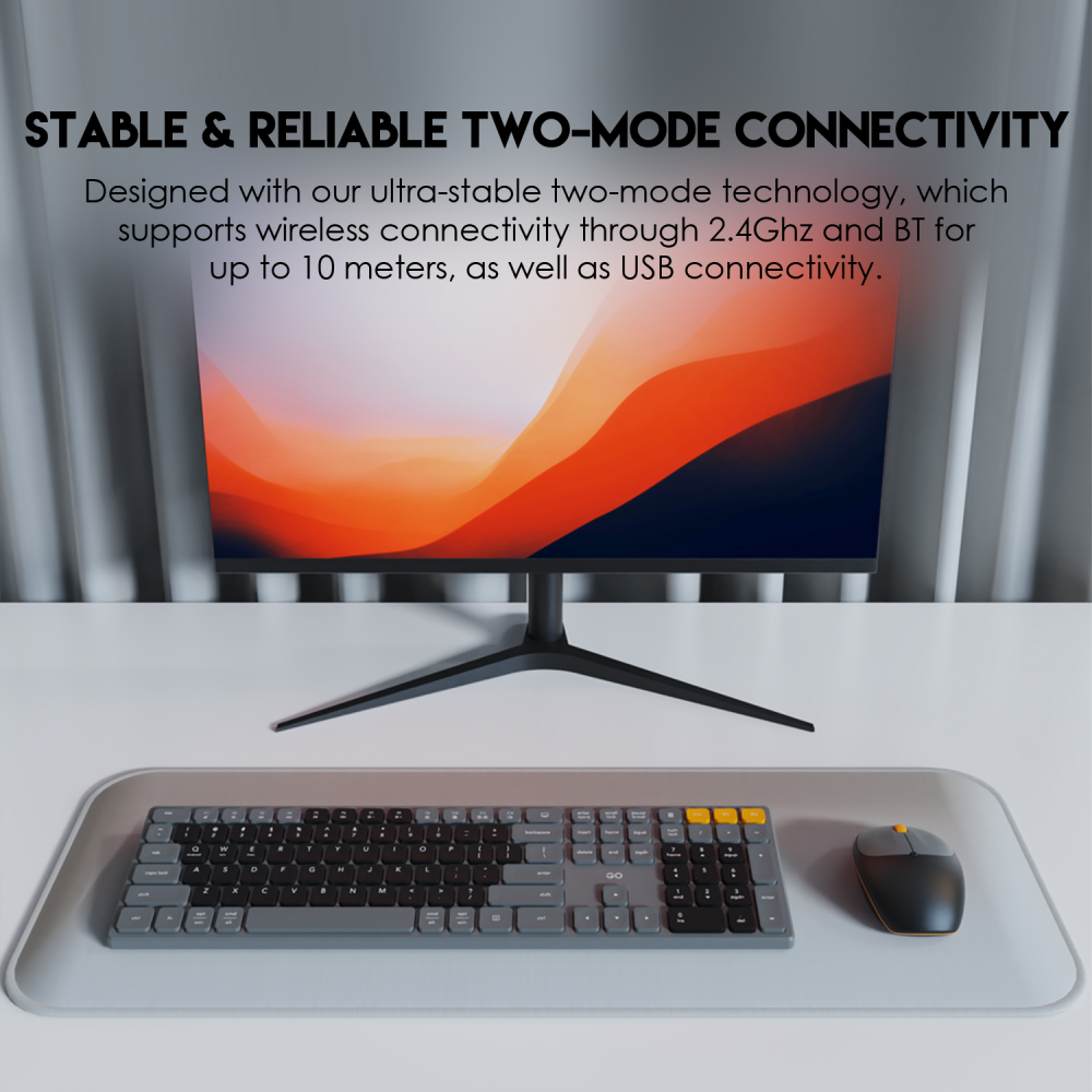 Combo mis tastatura wireless Fantech WK-895 sivi
