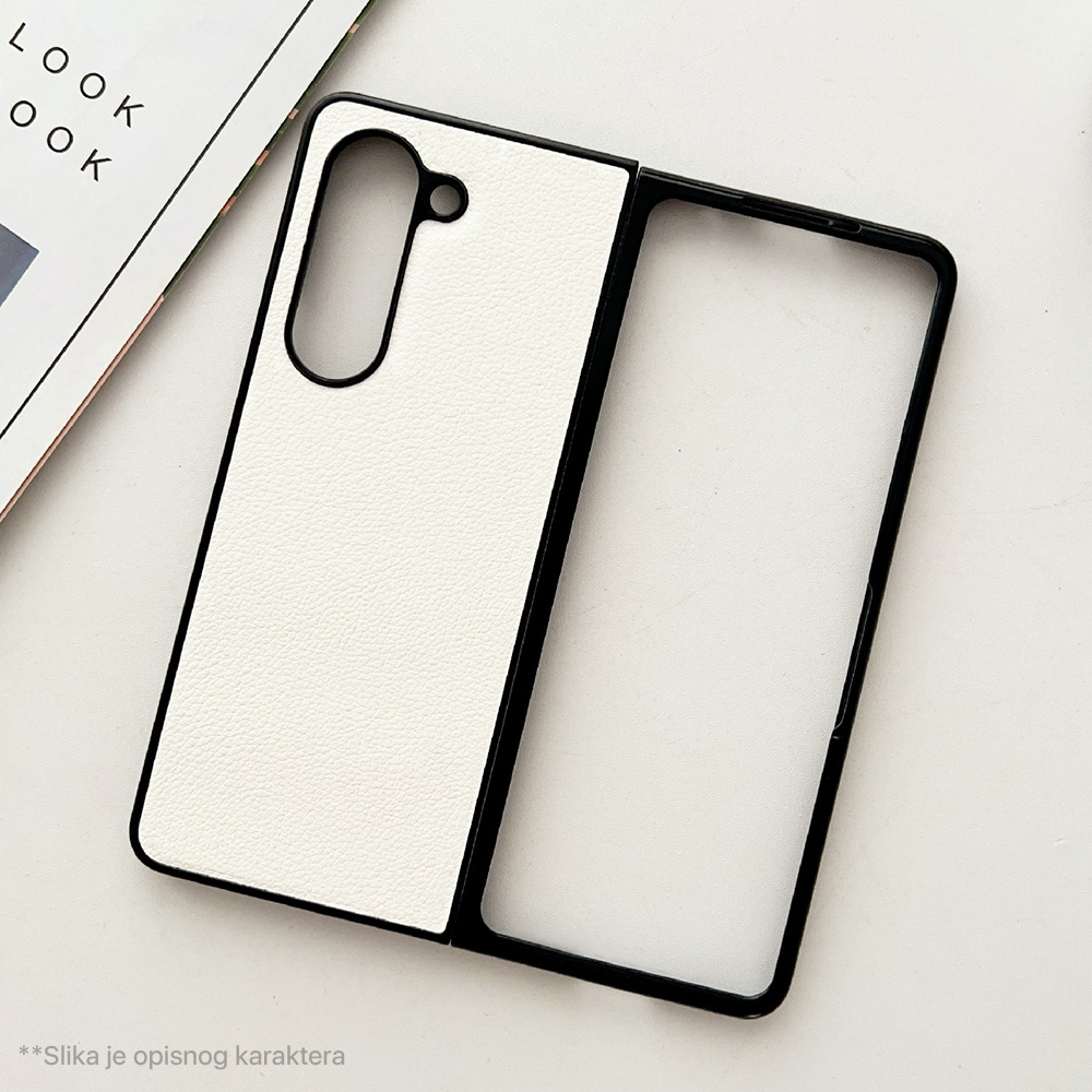 Torbica Leather Fold za Samsung F946B Galaxy Z Fold 5 5G krem