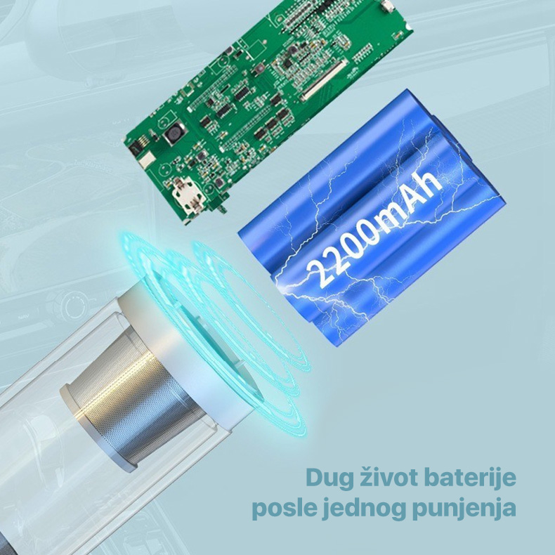 Prenosni usisivac sa dodatnim svetlima V11