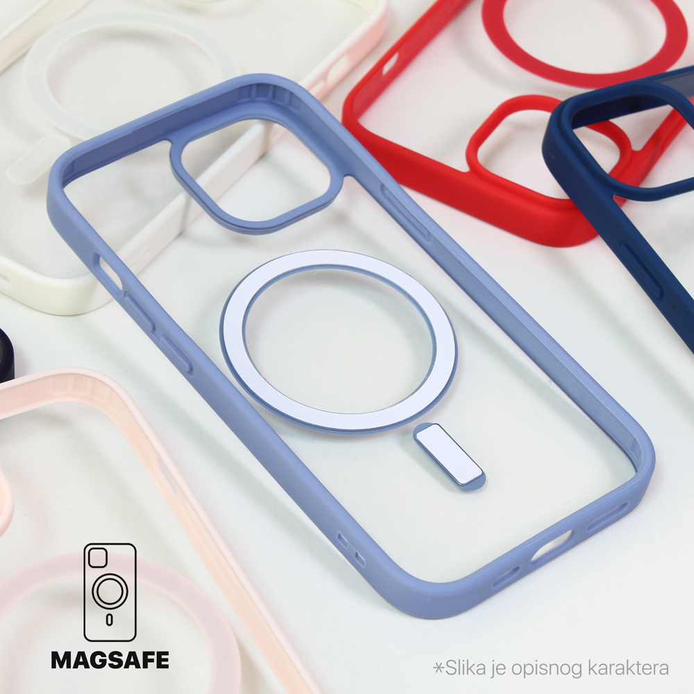 Torbica Magsafe Frame Color za iPhone 15 Pro 6.1 bela