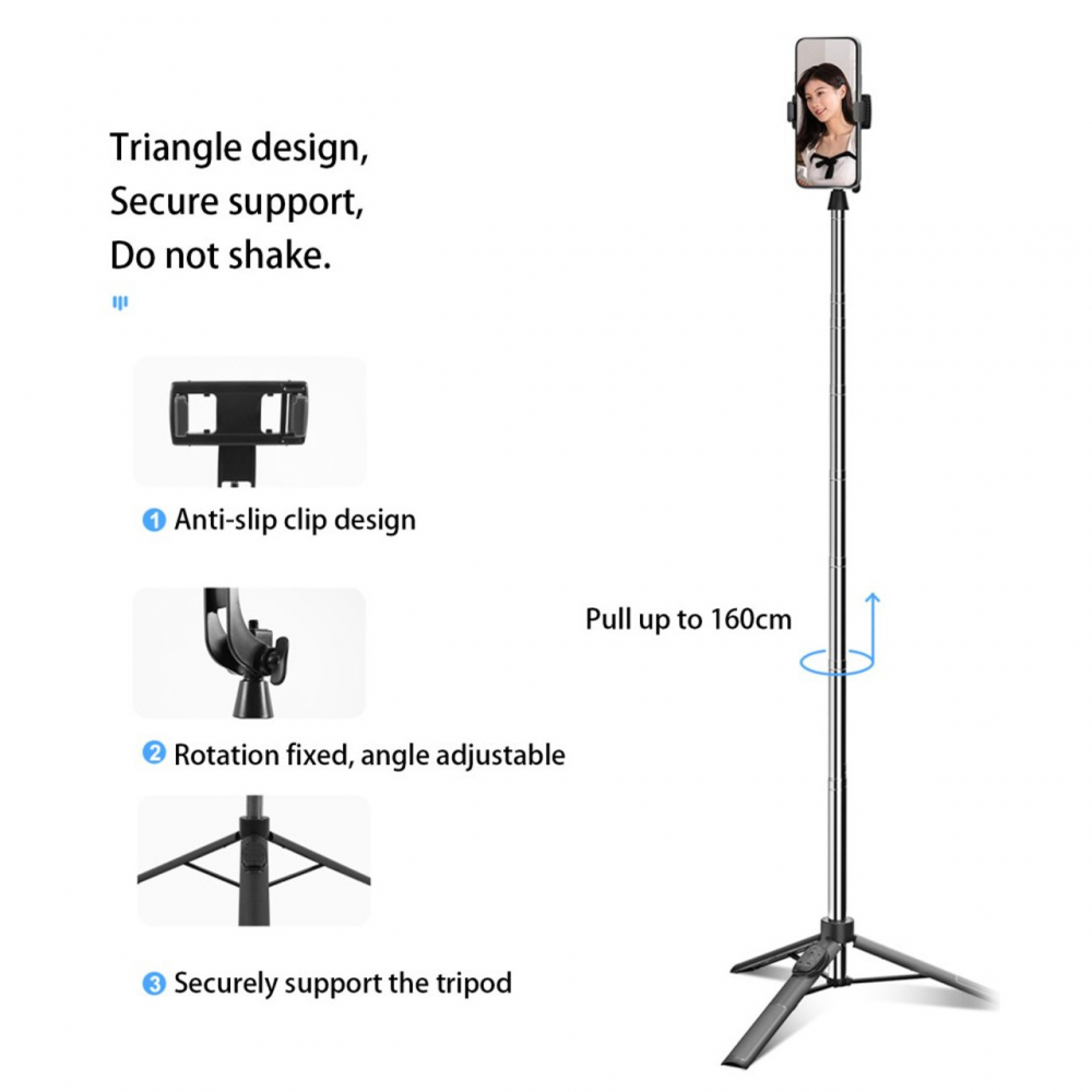 Selfie stick A35 + tripod crni
