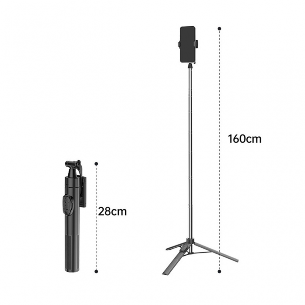 Selfie stick A35 + tripod crni