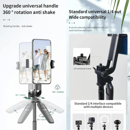 Selfie stick A66 + tripod crni