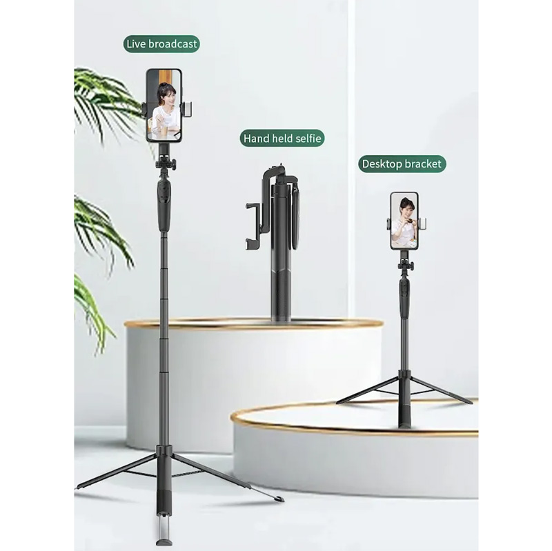 Selfie stick A66 + tripod crni