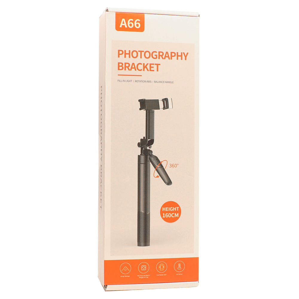 Selfie stick A66 + tripod crni