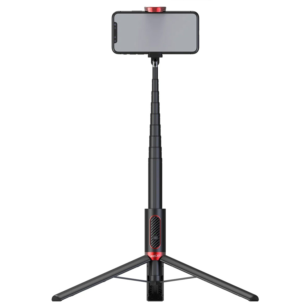 Selfie stick M18 + tripod crni/crveni