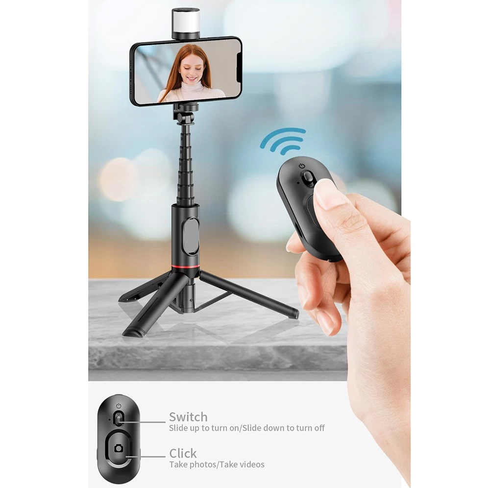Selfie stick Q12S + tripod crni