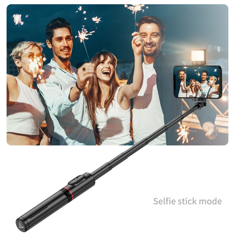 Selfie stick Q12S + tripod pink