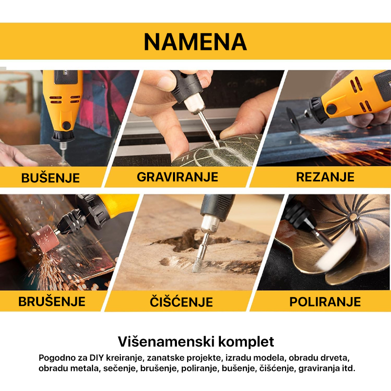 Set alata za ceonu brusilicu (mini graver) DL6397