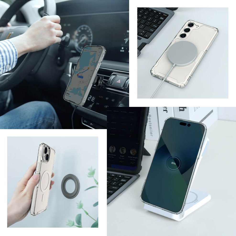 Torbica Nillkin Nature Pro Magnetic za iPhone 15 Pro 6.1 plava