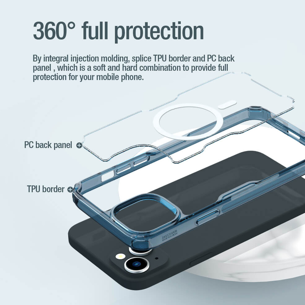Torbica Nillkin Nature Pro Magnetic za iPhone 15 Pro 6.1 plava
