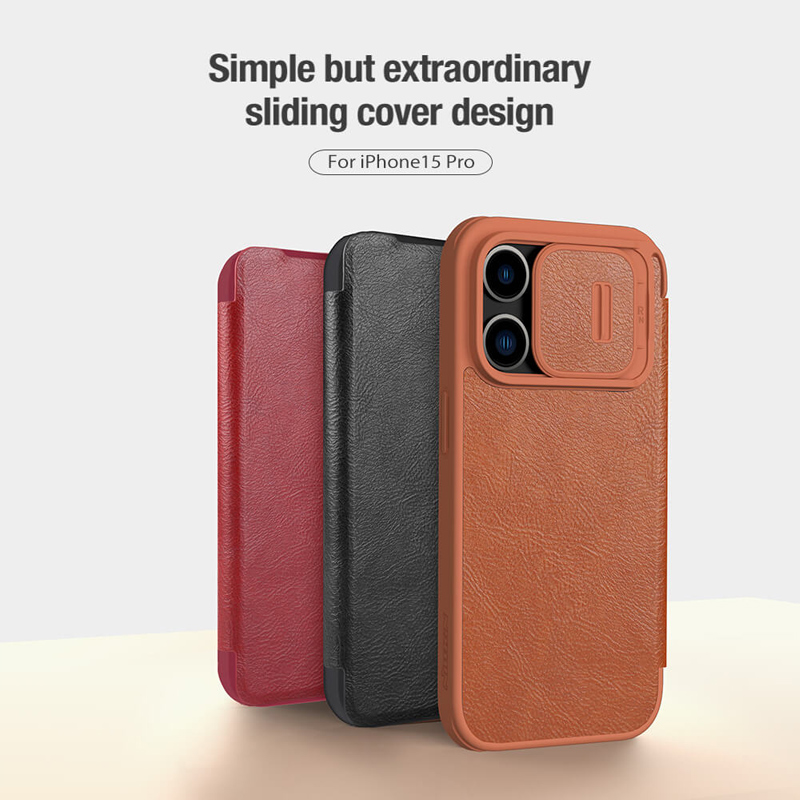 Torbica Nillkin Qin Pro za iPhone 15 Pro 6.1 crvena